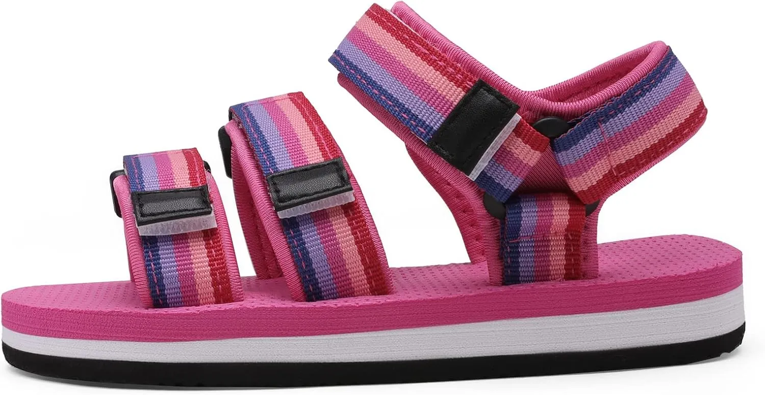 DREAM PAIRS Boys Girls Sandals Open-Toe Adjustable Straps Summer Outdoor Sport Sandals