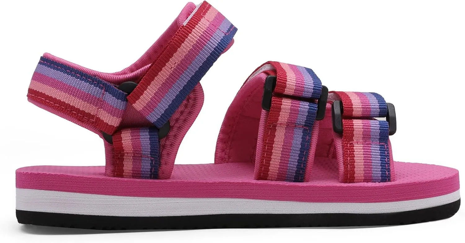 DREAM PAIRS Boys Girls Sandals Open-Toe Adjustable Straps Summer Outdoor Sport Sandals