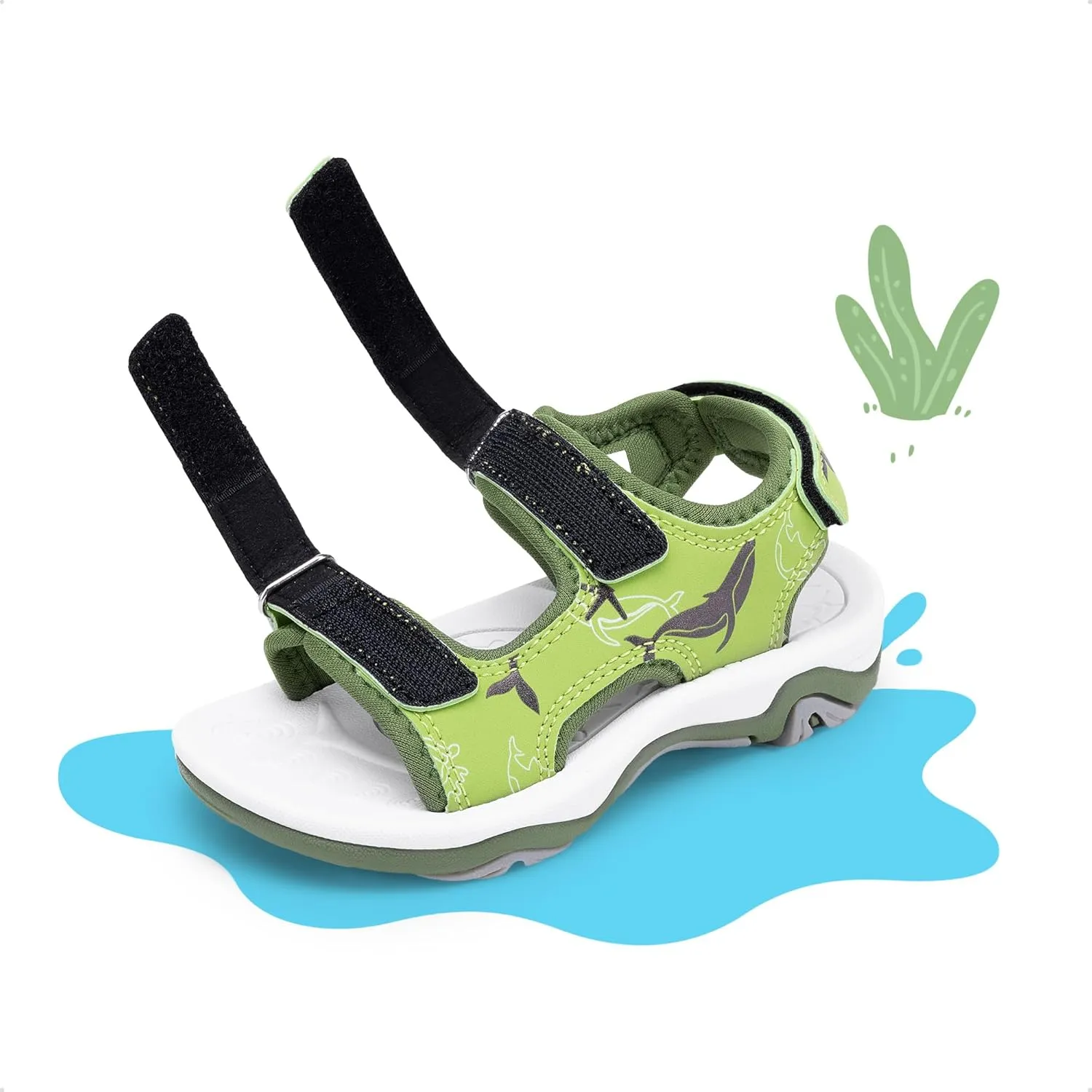 DREAM PAIRS Boys Girls Sandals Summer Outdoor Athletic Kids Sport Water Shoes for Toddler/Little Kid