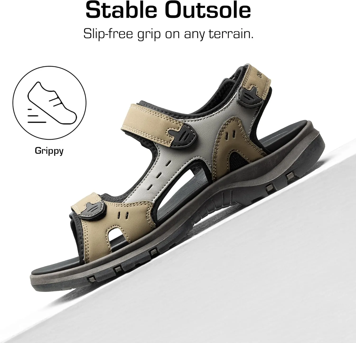 DREAM PAIRS Men’s Arch Support Hiking Sandals Sport Outdoor Athletic Comfortable Summer Beach Water Sandals