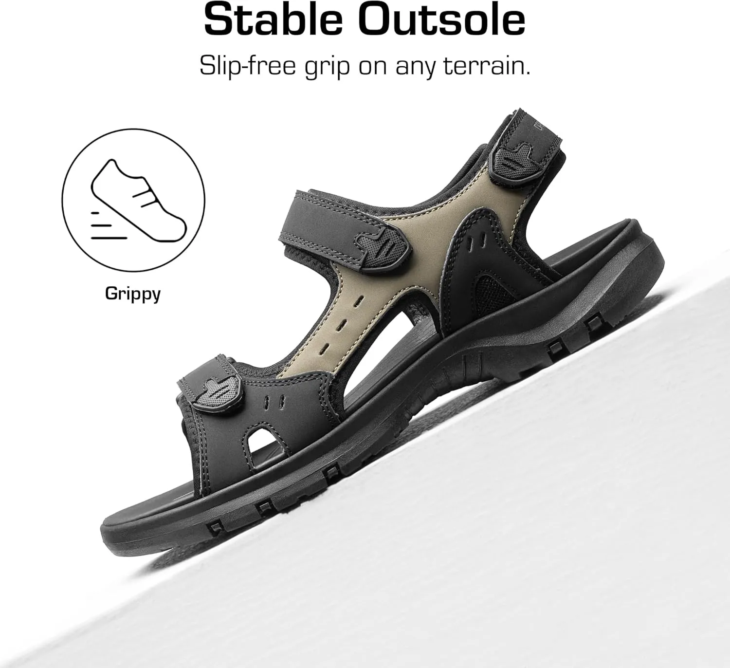 DREAM PAIRS Men’s Arch Support Hiking Sandals Sport Outdoor Athletic Comfortable Summer Beach Water Sandals