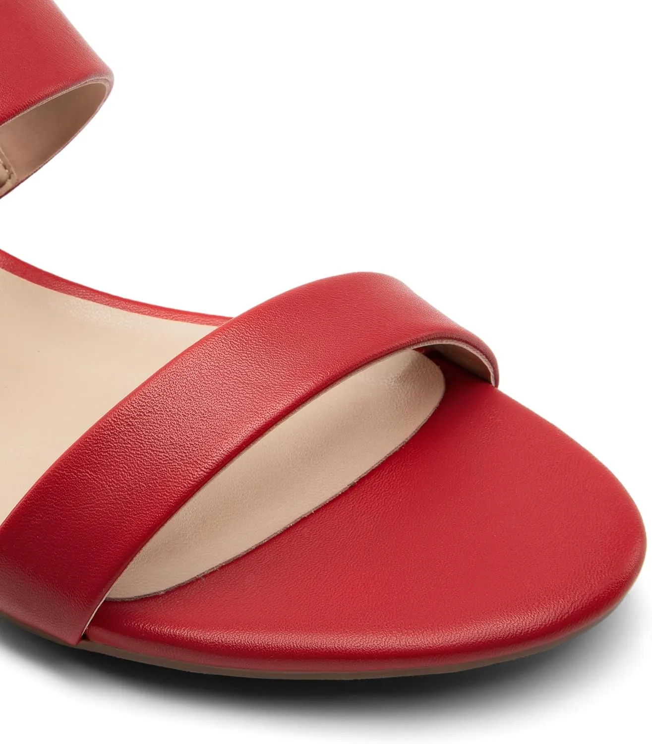 DREAM PAIRS Women's Slides Heels Slip On Low Block Sandals Two Strap Open Round Toe Chunky Casual Summer Mules Shoes