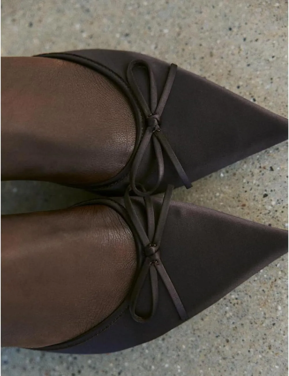 Fashion Kitten Heel Bow Mules for Women Slip On Mules Backless Low Heel Pumps