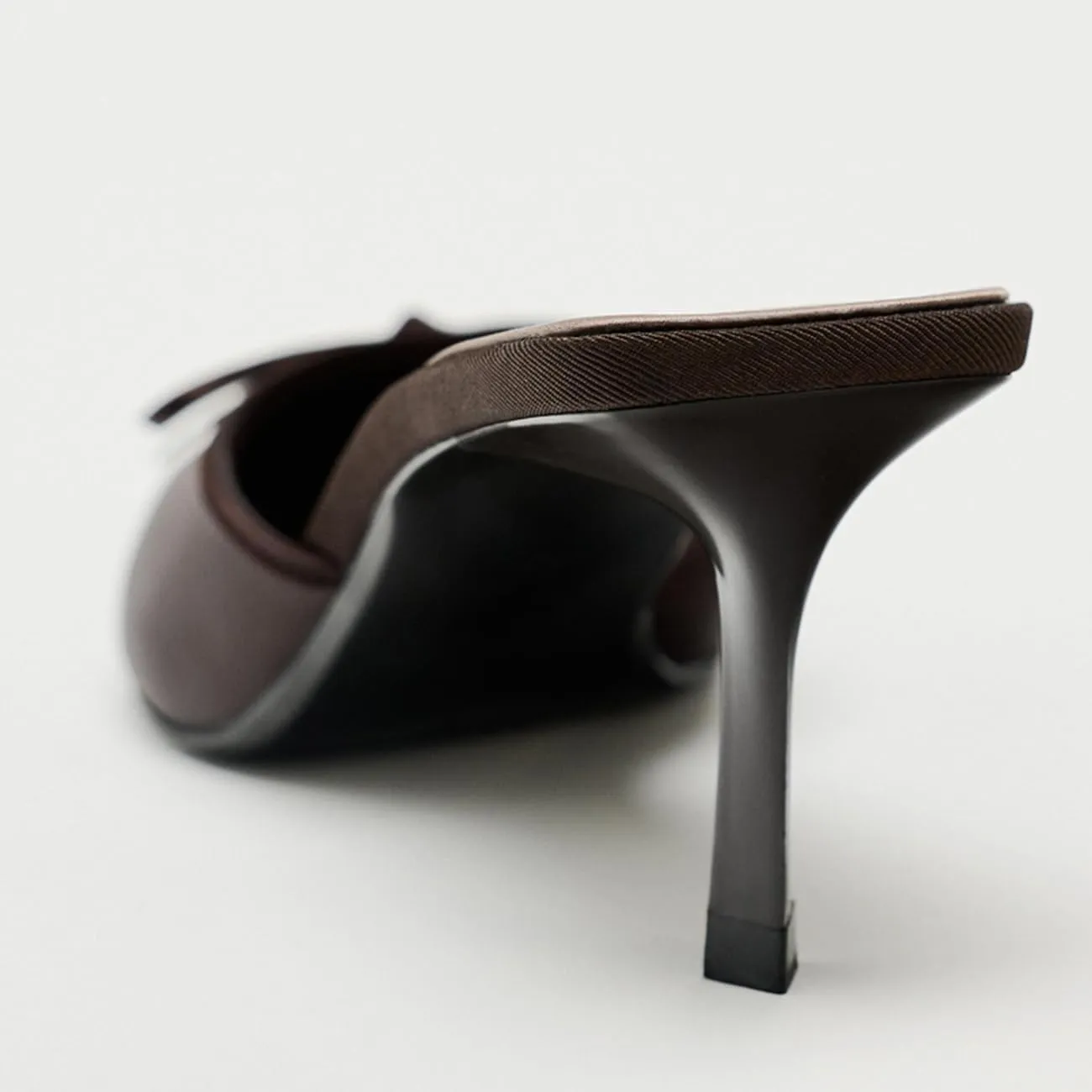 Fashion Kitten Heel Bow Mules for Women Slip On Mules Backless Low Heel Pumps
