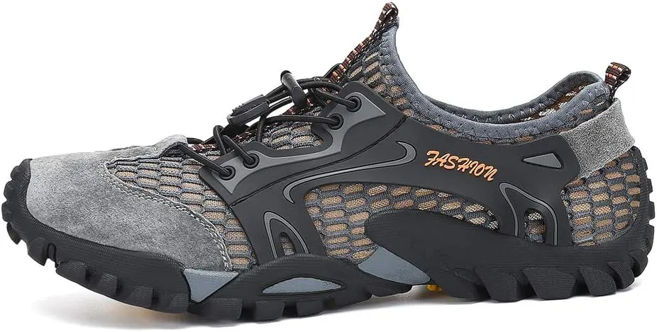 FLARUT Men's Sandals Barefoot Hiking Shoes Quick Dry Breathable Mesh Lightweight Outdoor Training Water Walking Shoes