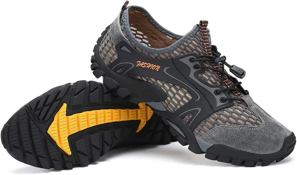 FLARUT Men's Sandals Barefoot Hiking Shoes Quick Dry Breathable Mesh Lightweight Outdoor Training Water Walking Shoes