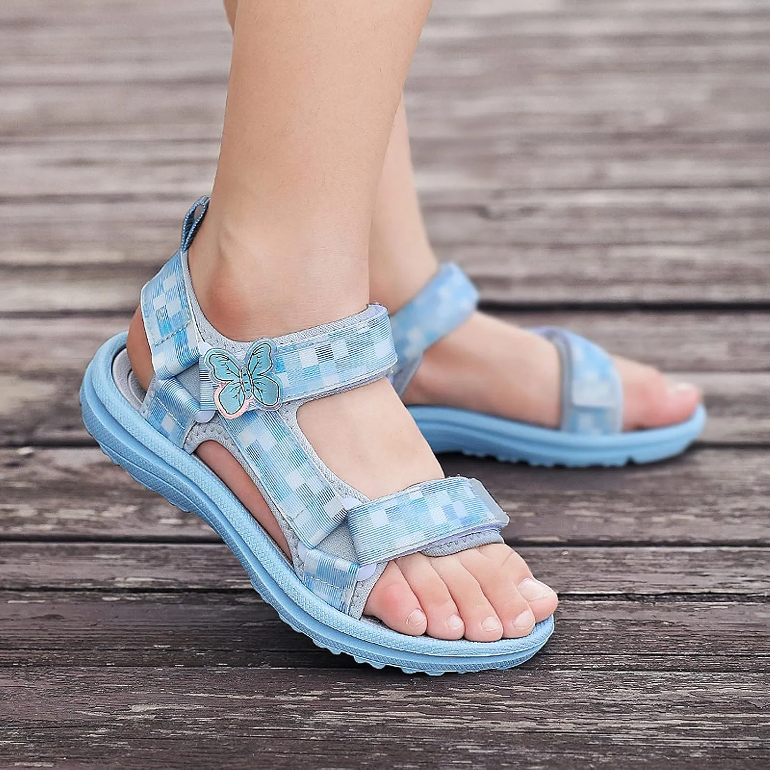 FLIOZY Sandals Girl's Hiking Sandals Kids Adjustable Straps Open Toe Sport Sandals Toddler Summer Sports Outdoor Shoes