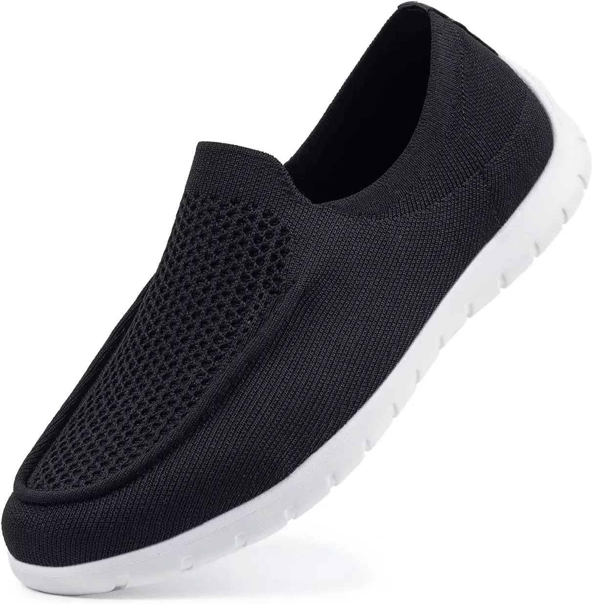 Frank Mully Men's Slip On Walking Shoes Lightweight Casual Knit Loafer Sneakers Comfortable Mesh Work Shoes Athletic Walking Shoes for Men Breathable