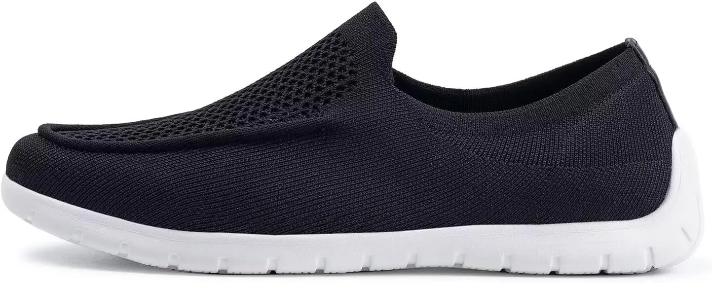 Frank Mully Men's Slip On Walking Shoes Lightweight Casual Knit Loafer Sneakers Comfortable Mesh Work Shoes Athletic Walking Shoes for Men Breathable