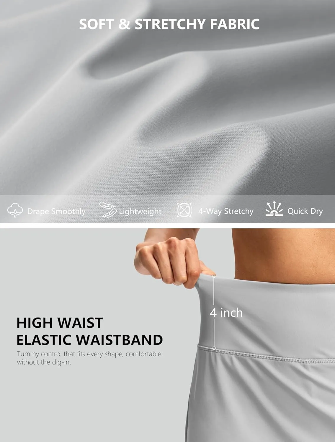 G Gradual Skorts for Woman Golf Skirt High Waisted with 2 Inner Pockets Built-in Shorts Stretchy for Tennis Summer Casual