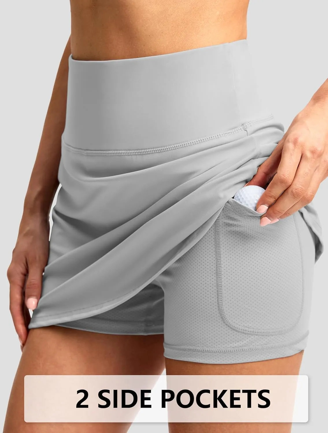 G Gradual Skorts for Woman Golf Skirt High Waisted with 2 Inner Pockets Built-in Shorts Stretchy for Tennis Summer Casual