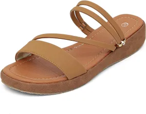 getmorebeauty Women's Platform Sandals Wedge Slingback Low Heels Sandals Slip on Slide Sandals For Women Open Toe Beach Shoes