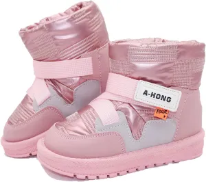 Girl's Boots Kids Glitter Snow Boots Durability Slip Resistant Outdoor Ankle Boots(Toddler/Little Kids)