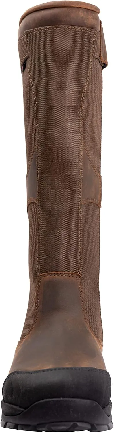 GOODVILLE PreyMaster Men's Waterproof Hunting Snake Boots with Zipper- Puncture and Slip-Resistant Knee High, Pull On Snake Shoes for Men - 17 Inch Height, Rubber sole, Made with SnakeGuard Extreme Material, Breathable, Comfortable, Brown