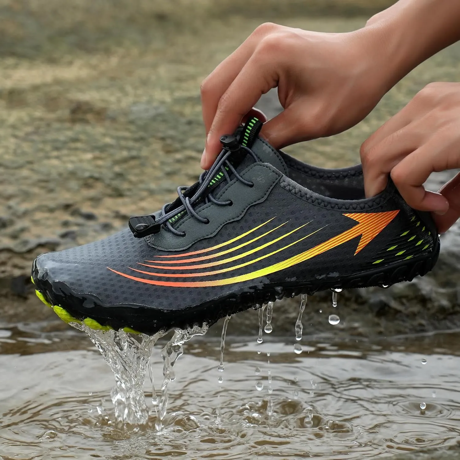 Grounded Barefoot Footwear for Women Men Hiking Athletic Barefoot Shoes Beach Surf Water Shoes with Non-Slip Sole