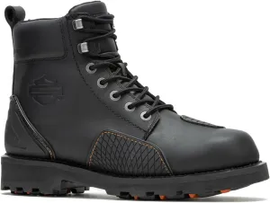 Harley-Davidson Men's Shrader 6-Inch Black Waterproof Motorcycle Boots, D96311