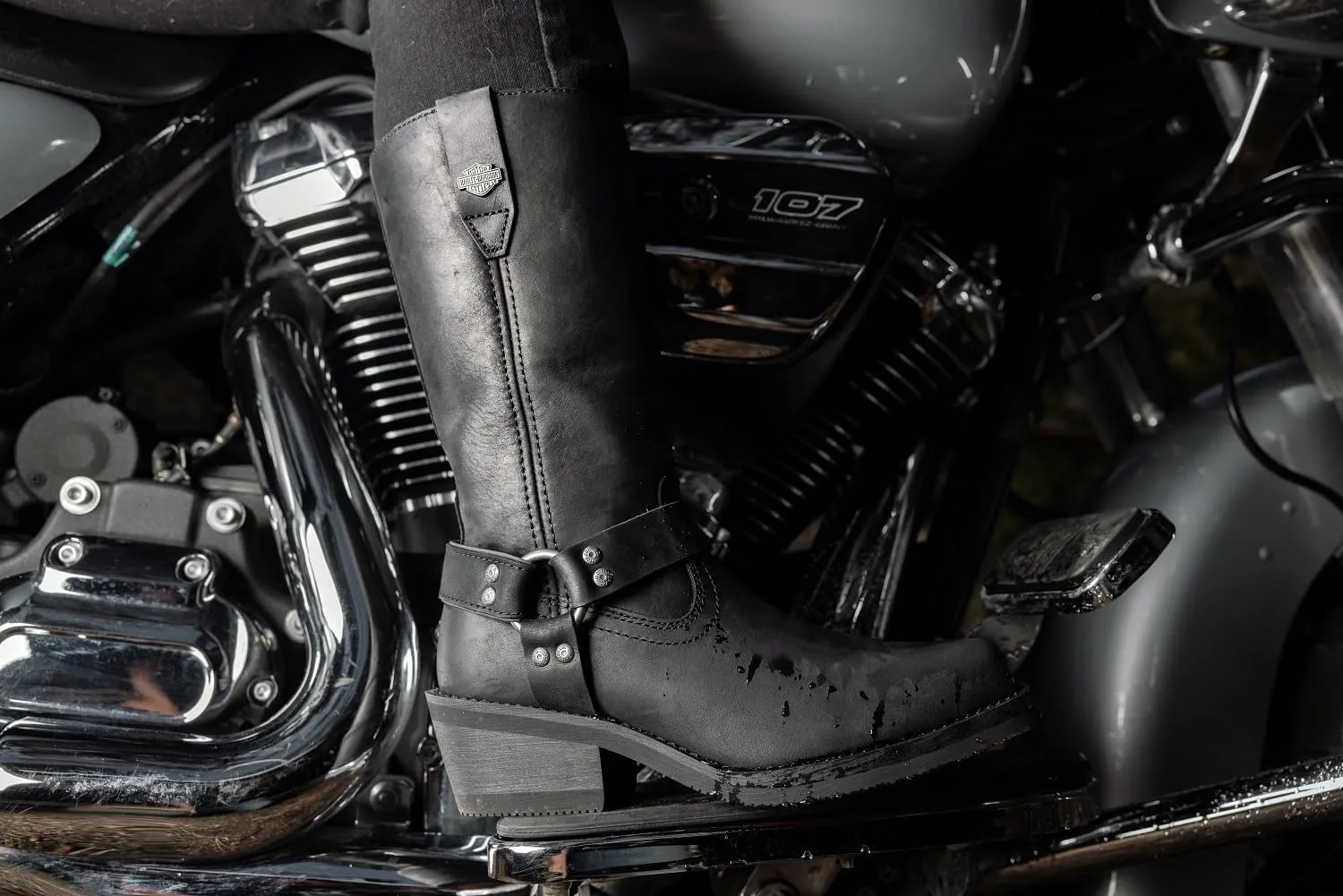 Harley-Davidson Women's Korsen Tall Ride Waterproof Motorcycle Boots D87310