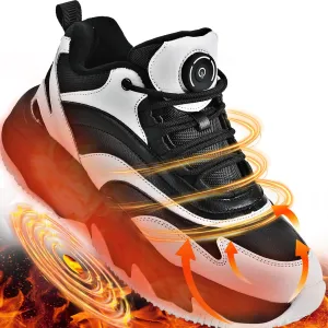 Heated Shoes for Men Rechargeable, Heating Sneakers for Women, 4000mAh Electric Self Heating Shoes Up to 20 H, Camping Foot Warmers for Outdoors Work Fishing Hunting Skiing Cycling