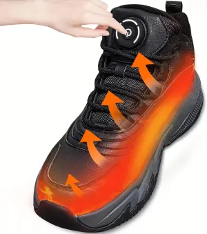 Heated Shoes for Men Rechargeable, Heating Sneakers for Women, 4000mAh Electric Self Heating Shoes Up to 20 H, Camping Foot Warmers for Outdoors Work Fishing Hunting Skiing Cycling