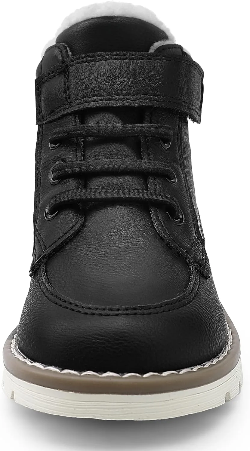 HOMEHOT Boys Fashion Boots High Top Sneakers Faux Leather (toddller/littile kids)