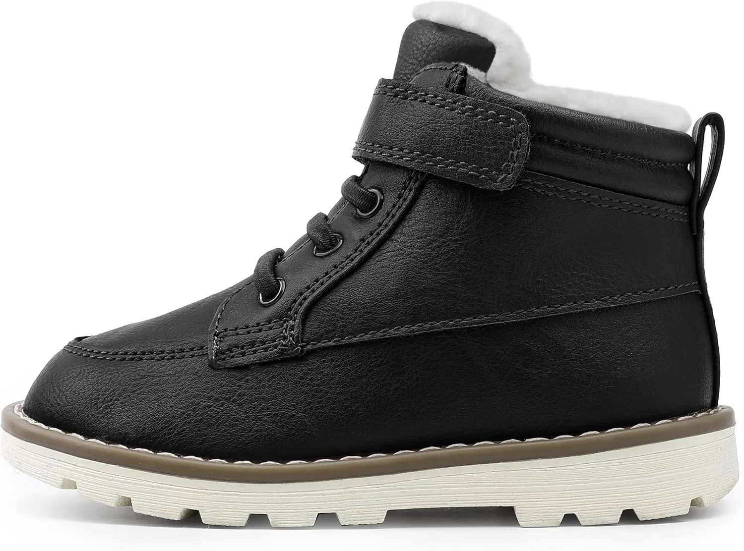 HOMEHOT Boys Fashion Boots High Top Sneakers Faux Leather (toddller/littile kids)