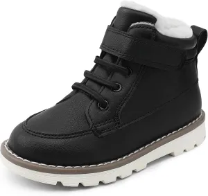 HOMEHOT Boys Fashion Boots High Top Sneakers Faux Leather (toddller/littile kids)