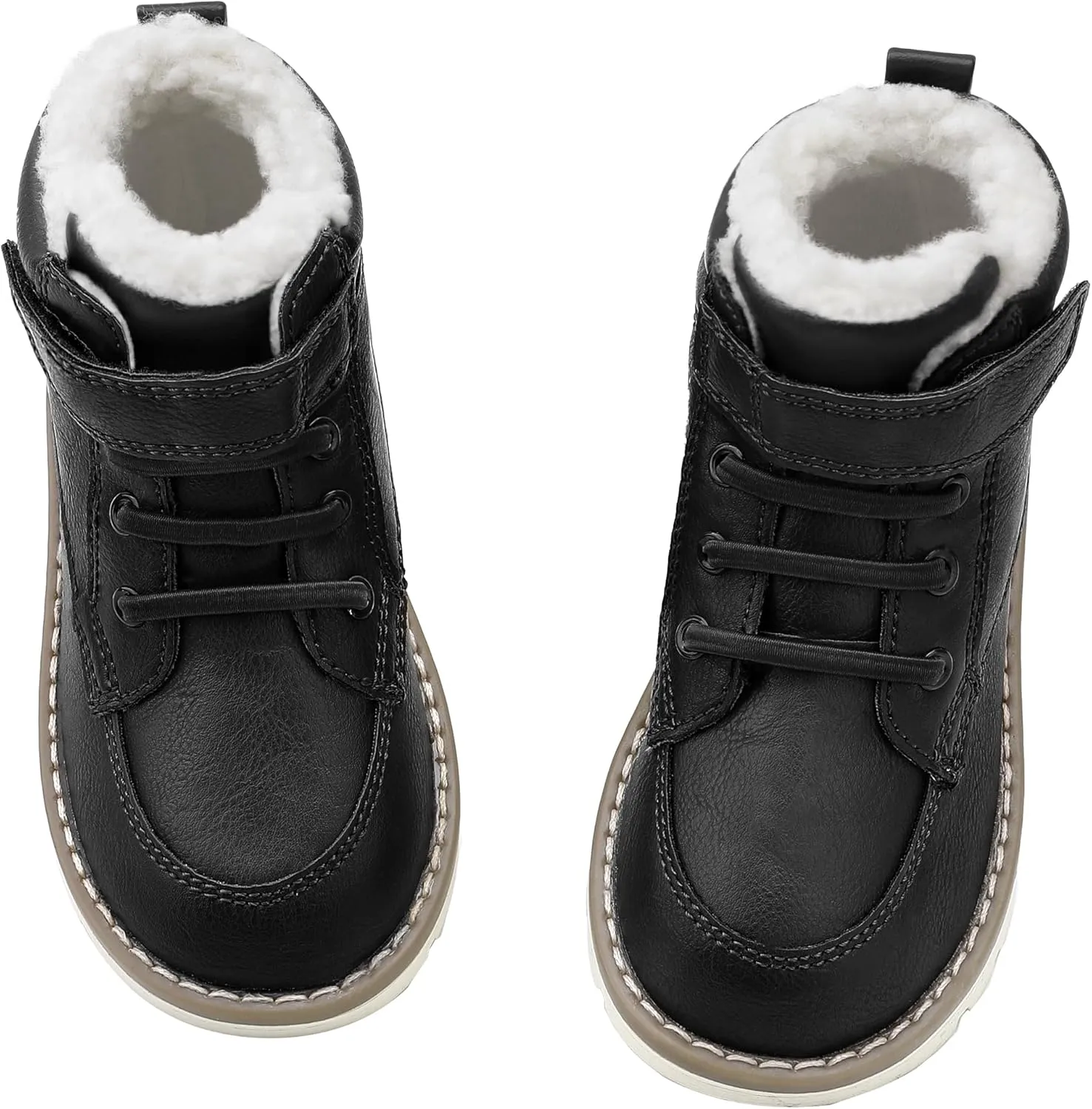 HOMEHOT Boys Fashion Boots High Top Sneakers Faux Leather (toddller/littile kids)