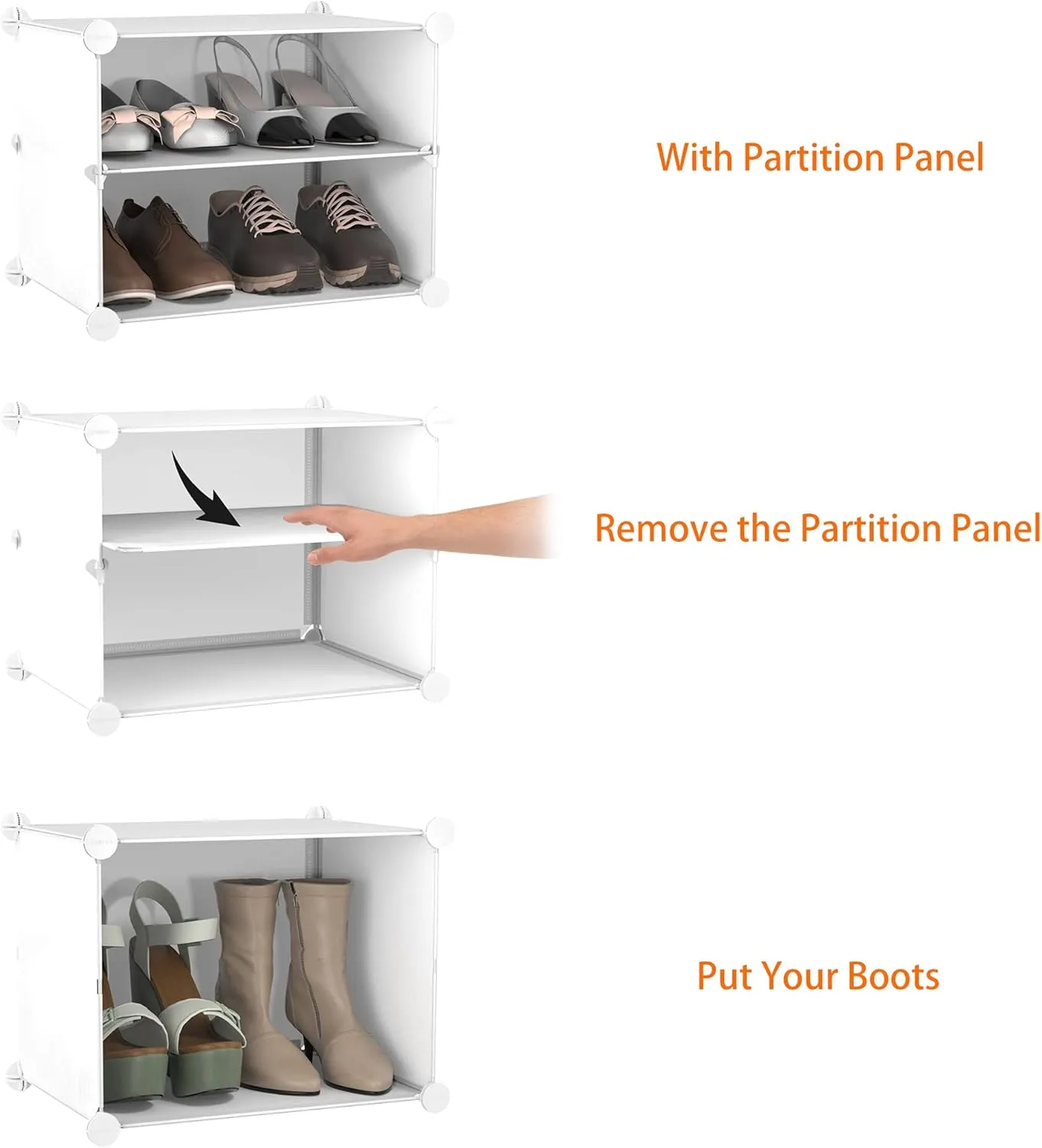 HOMIDEC Shoe Rack, 6 Tier Shoe Storage Cabinet 24 Pair Plastic Shoe Shelves Organizer for Closet Hallway Bedroom Entryway