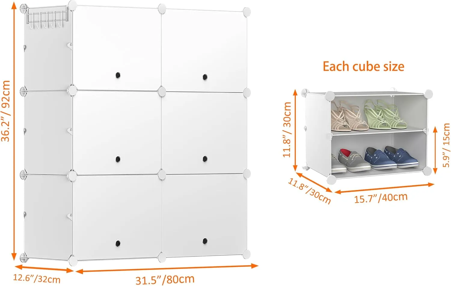 HOMIDEC Shoe Rack, 6 Tier Shoe Storage Cabinet 24 Pair Plastic Shoe Shelves Organizer for Closet Hallway Bedroom Entryway