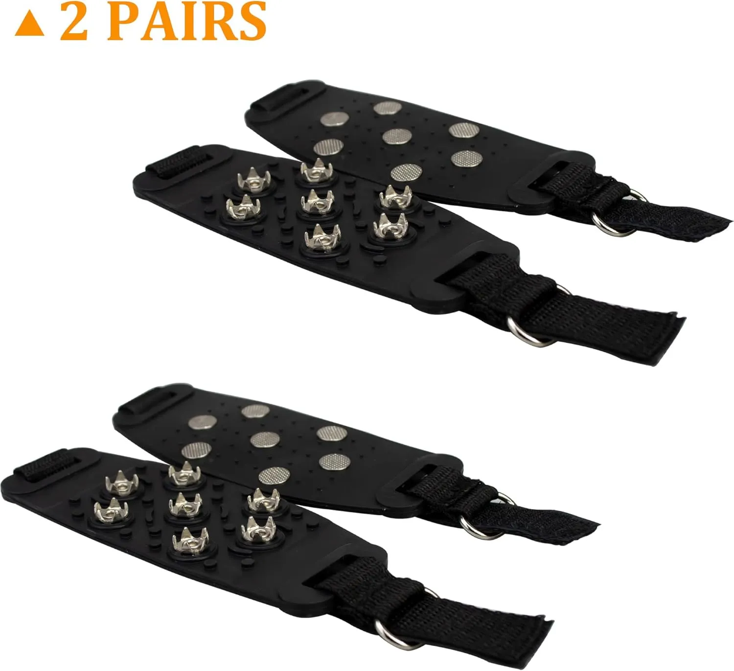 Ice Snow Cleats Crampons Ice Traction Cleats Anti Slip 7 Point Ice Snow Grippers for Shoes and Boots Walking on Ice and Snow Traction Grips Ice Cleats with Adjustable Straps for Men and Women