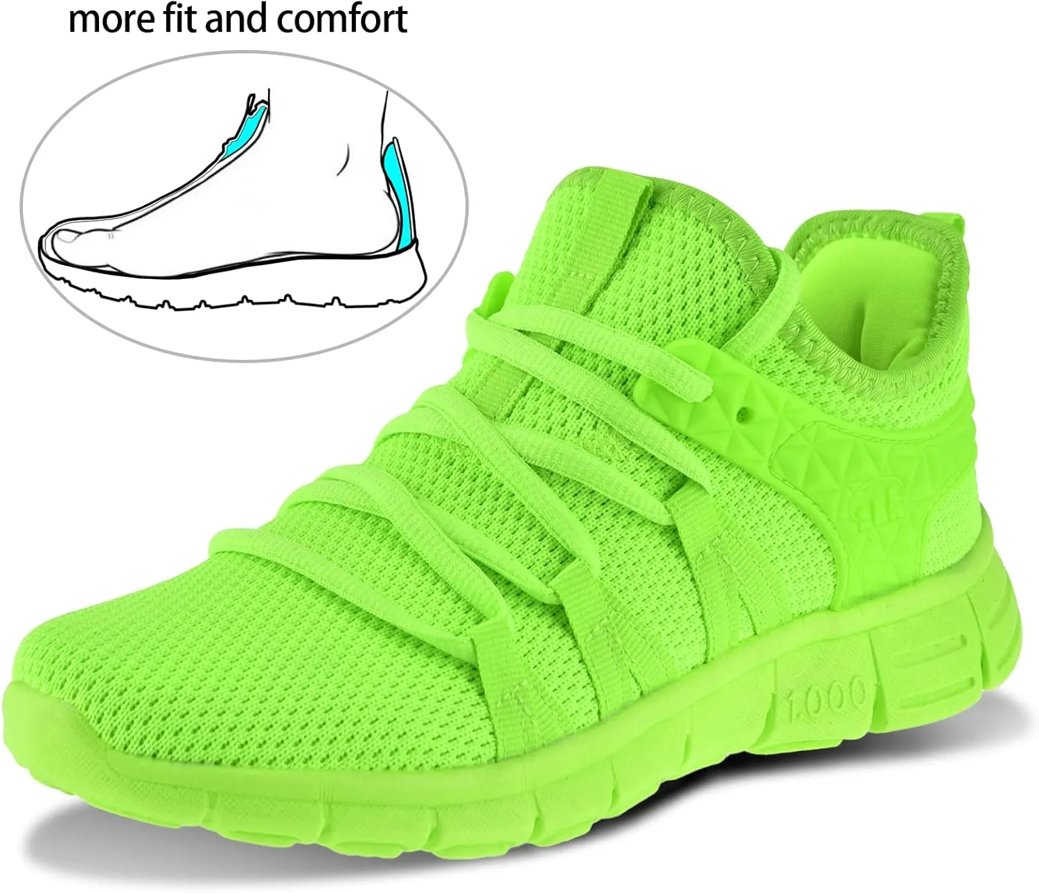 INZCOU Running Shoes Lightweight Tennis Shoes Non Slip Gym Workout Shoes Breathable Mesh Walking Sneakers