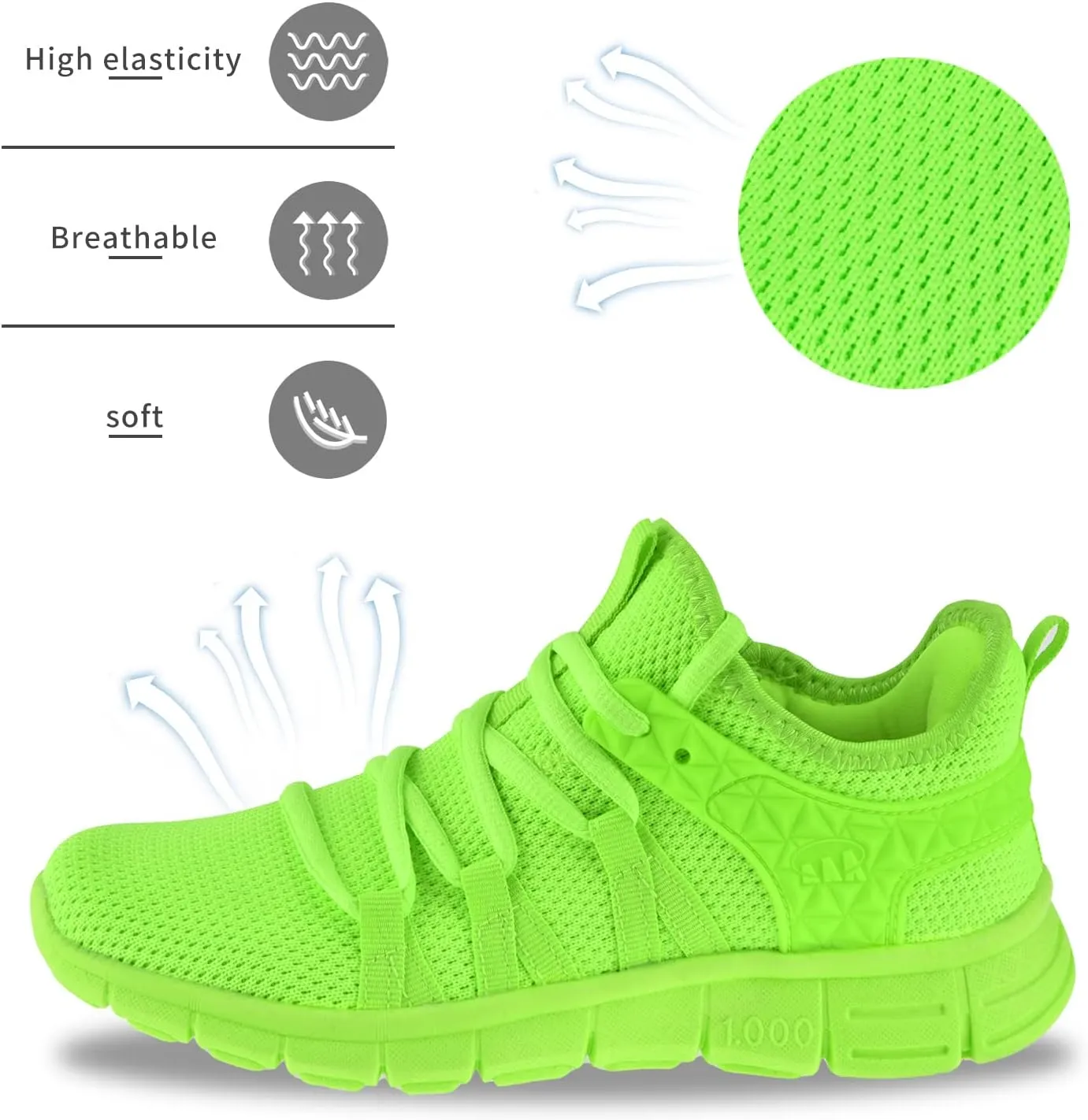 INZCOU Running Shoes Lightweight Tennis Shoes Non Slip Gym Workout Shoes Breathable Mesh Walking Sneakers