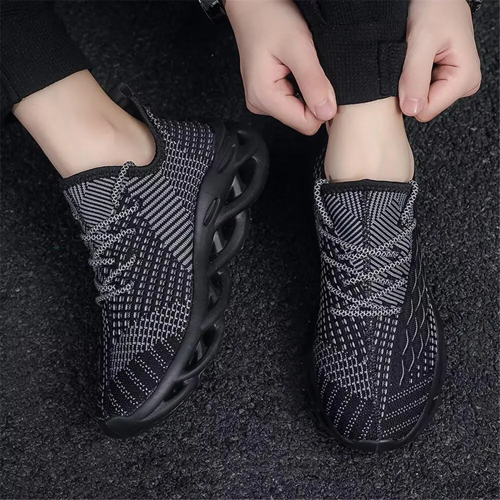 Jakcuz Plus Size Men's Lightweight Walking Shoes Mesh Fish Scale Pattern Fashion Sneakers
