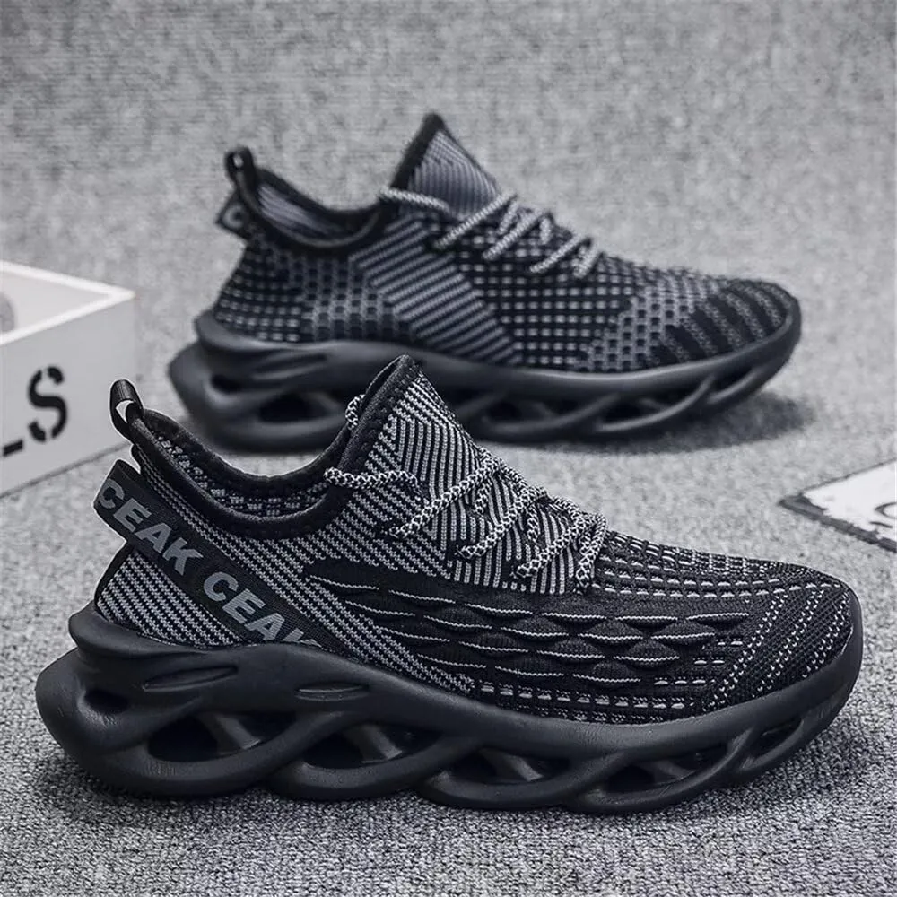 Jakcuz Plus Size Men's Lightweight Walking Shoes Mesh Fish Scale Pattern Fashion Sneakers