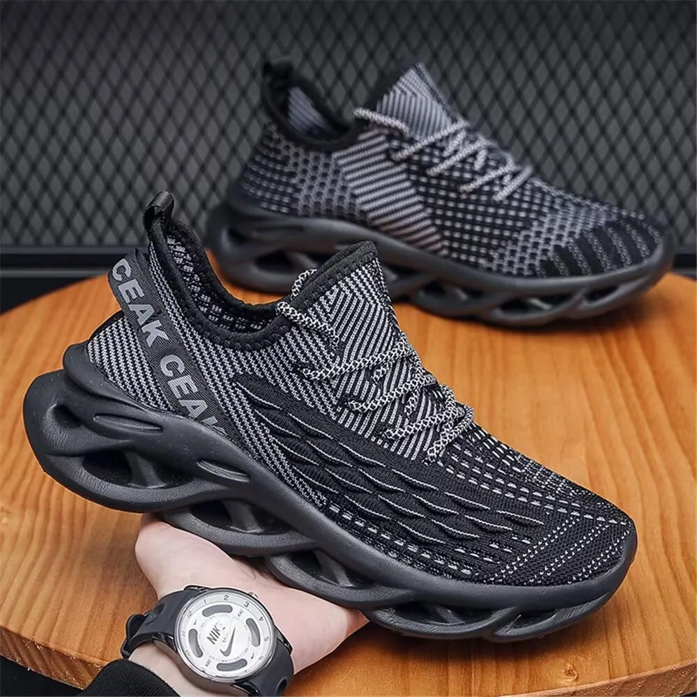Jakcuz Plus Size Men's Lightweight Walking Shoes Mesh Fish Scale Pattern Fashion Sneakers