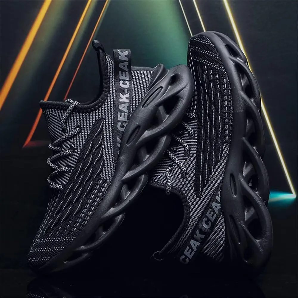 Jakcuz Plus Size Men's Lightweight Walking Shoes Mesh Fish Scale Pattern Fashion Sneakers