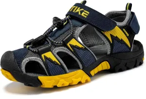 JMFCHI Boys Girls Sports Sandals Summer Kids Closed Toe Outdoor Sandals Athletic Water Shoes Sandals Child Pool Beach Sandals Quick Drying Slip Resistant
