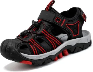 JMFCHI Boys Girls Sports Sandals Summer Kids Closed Toe Outdoor Sandals Athletic Water Shoes Sandals Child Pool Beach Sandals Quick Drying Slip Resistant