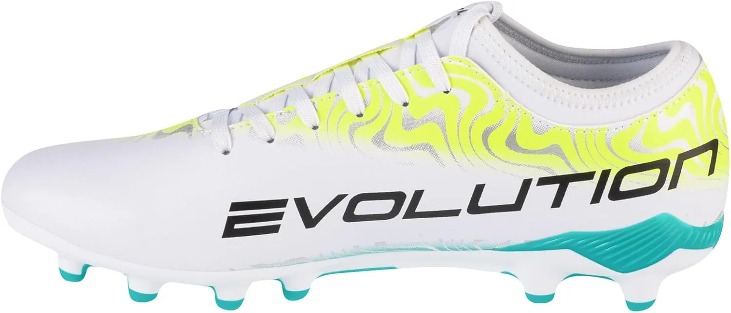 Joma Soccer Boots Firm Ground, 6.5-11 - Professional Cleats - Microfiber Upper, Chrome Sole, Heel Reinforcement, and Sock-Like Fit - Evolution Cup FG