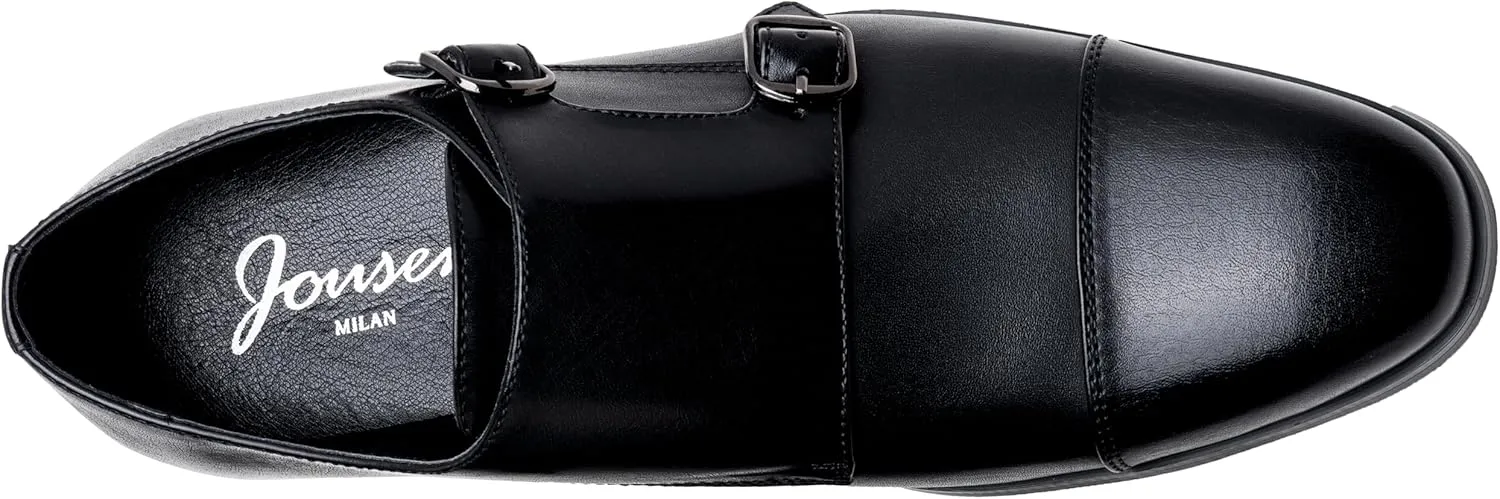 Jousen Dress Shoes for Men Monk Strap Loafers for Men