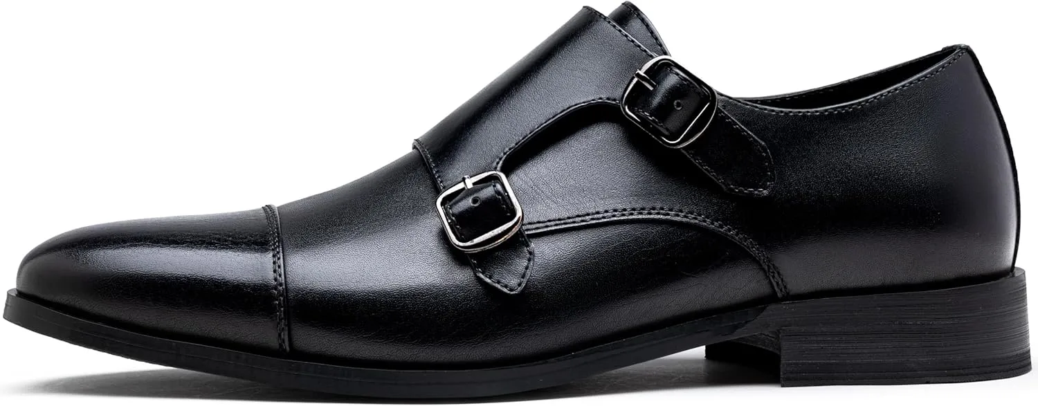 Jousen Dress Shoes for Men Monk Strap Loafers for Men