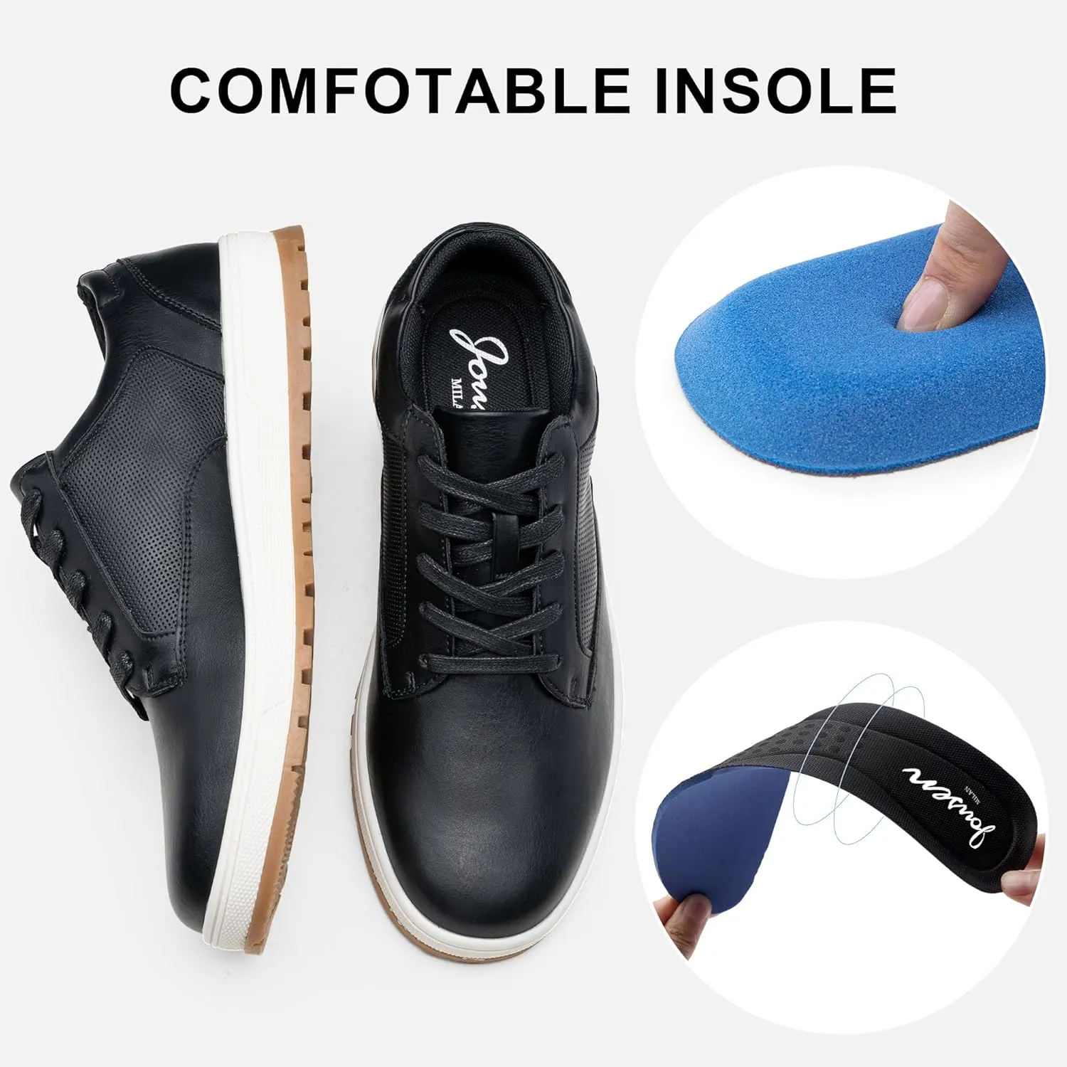 Jousen Mens Casual Shoes Retro Men's Fashion Sneakers Simple Oxford Dress for Men