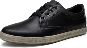 Jousen Men's Fashion Sneakers Leather Retro Casual Shoes for Men Breathable Dress Mens Sneakers