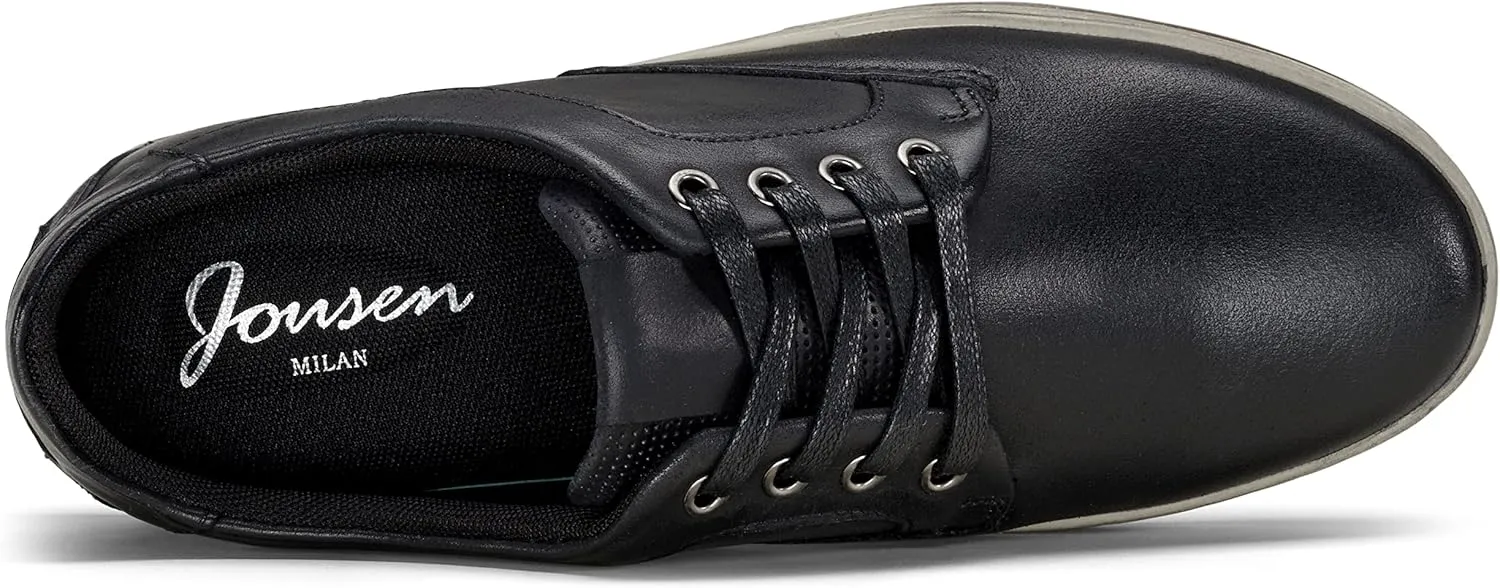 Jousen Men's Fashion Sneakers Leather Retro Casual Shoes for Men Breathable Dress Mens Sneakers