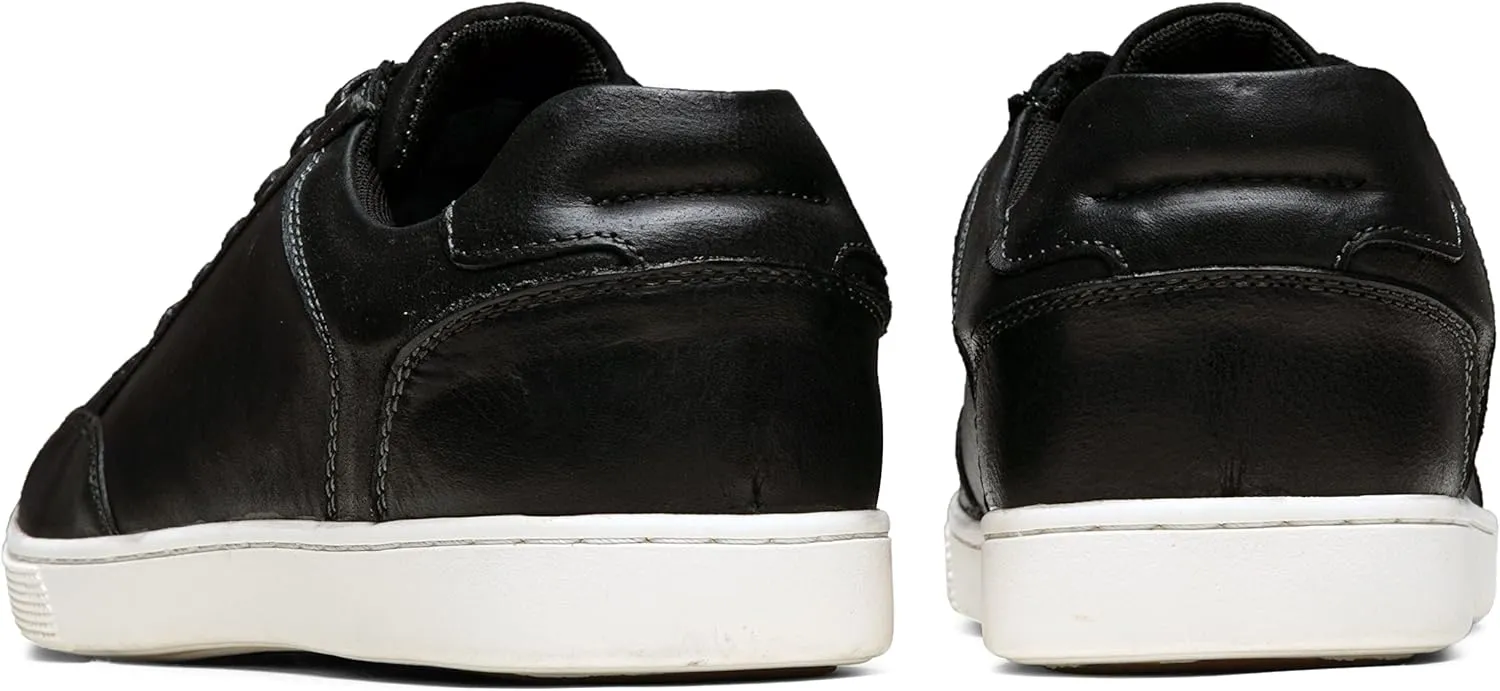Jousen Men's Sneakers Leather Casual Shoes for Men Business Lace Up Dress Sneaker Mens Shoe