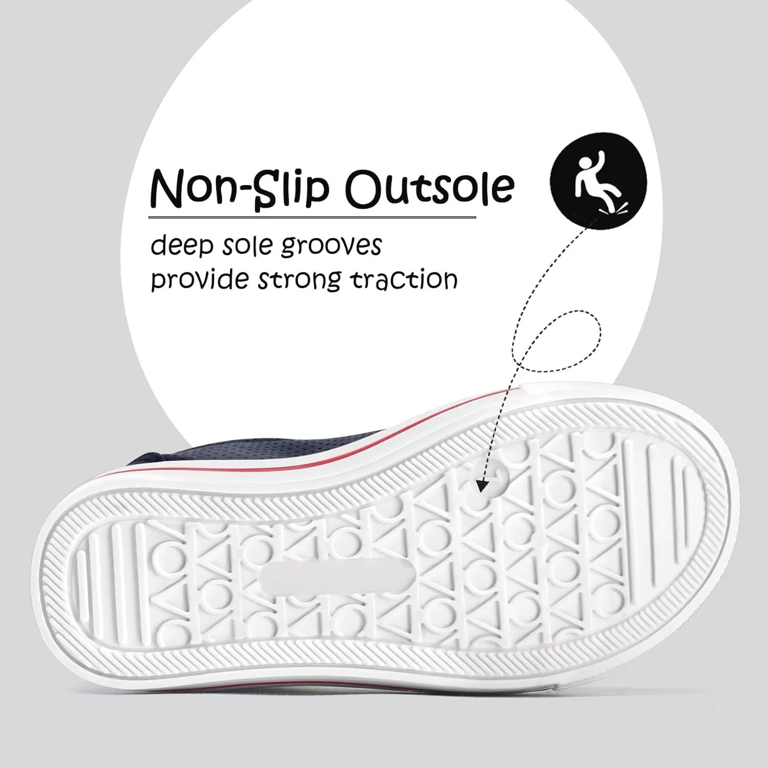 K KomForme Toddler Sneakers for Boys and Girls Dual Hook and Loops Sneakers Baby Canvas Shoes