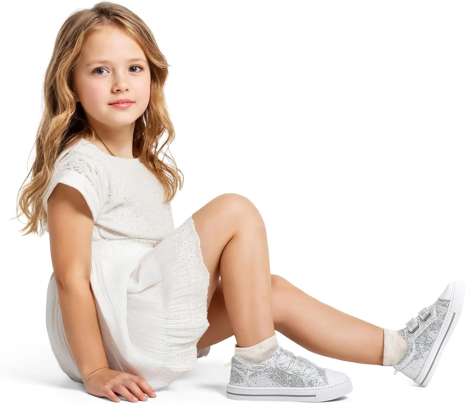 K KomForme Toddler Sneakers for Boys and Girls Dual Hook and Loops Sneakers Baby Canvas Shoes