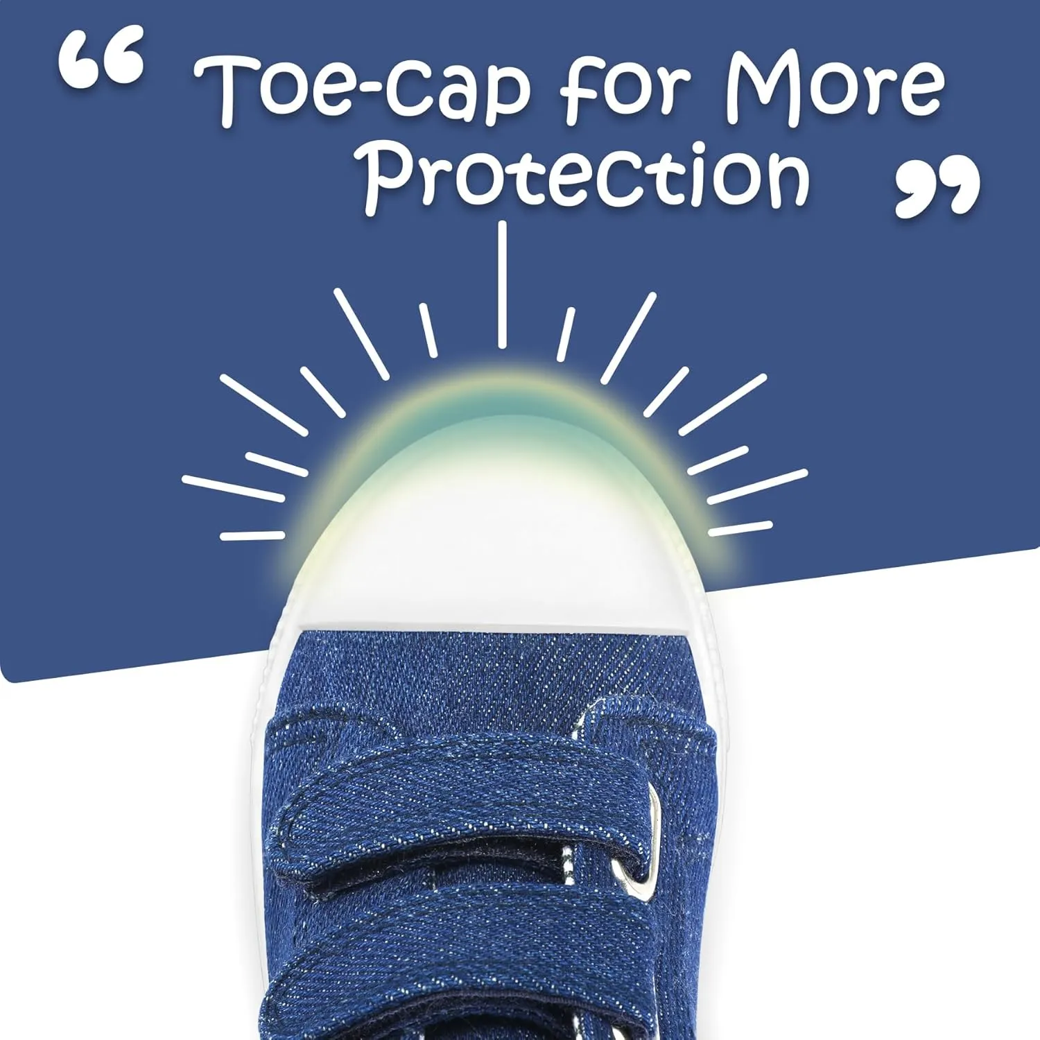K KomForme Toddler Sneakers for Boys and Girls Dual Hook and Loops Sneakers Baby Canvas Shoes