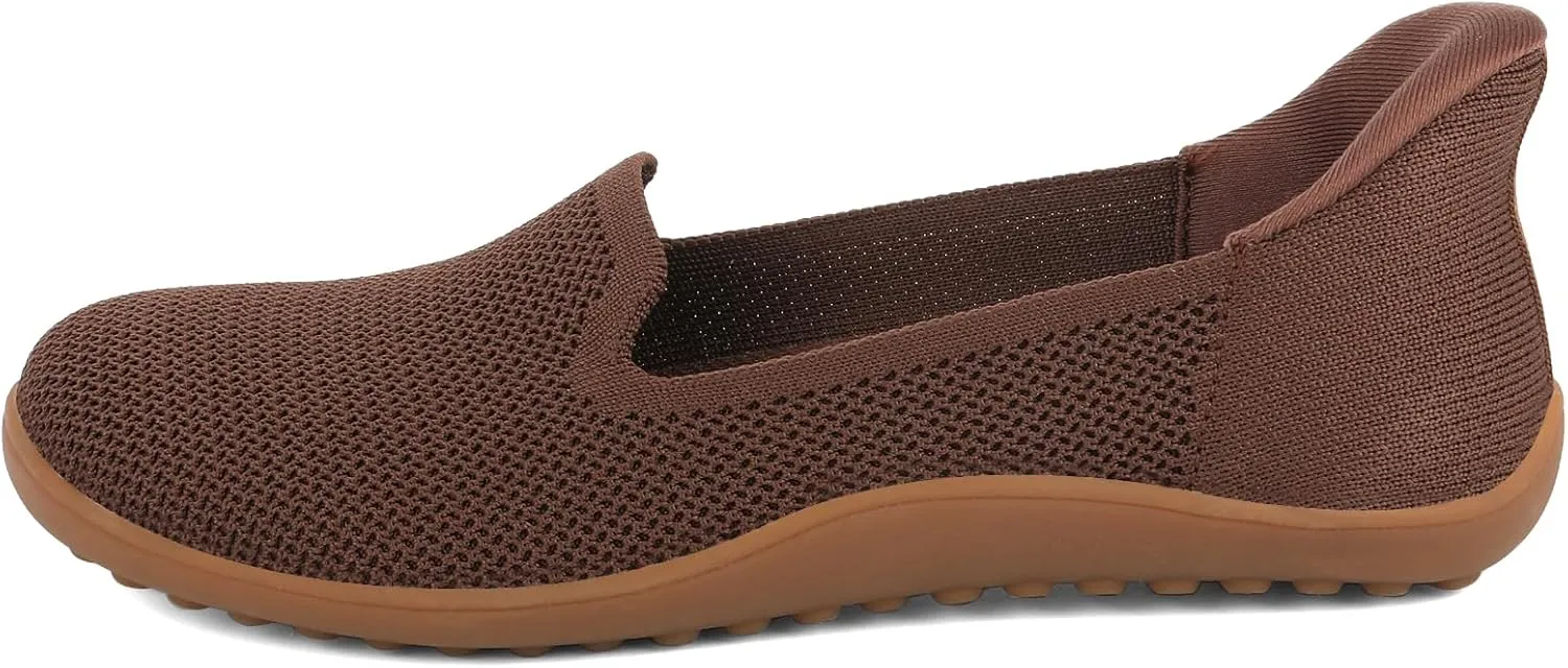 KBZone Women's Wide Toe Box Slip on Flats Shoes Comfortable Round Toe Mesh Loafers Walking Shoes