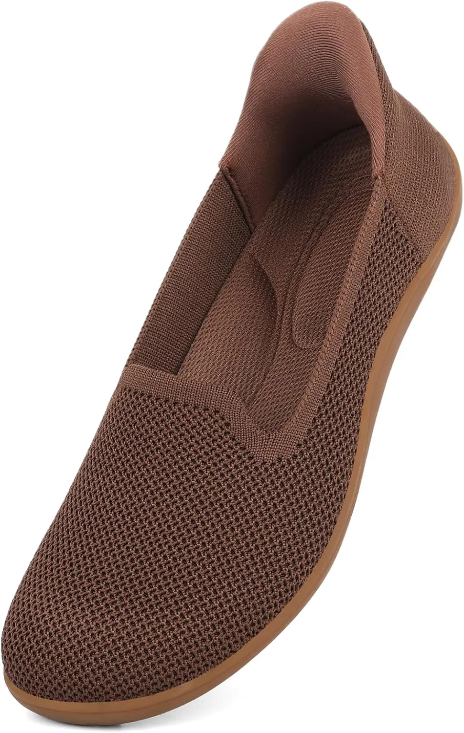 KBZone Women's Wide Toe Box Slip on Flats Shoes Comfortable Round Toe Mesh Loafers Walking Shoes